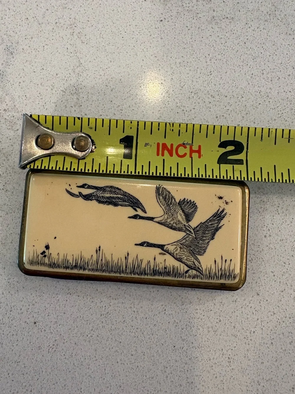 Vintage Flying Geese Mini Money Clip
